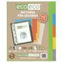 eco-eco Lot de 4 intercalaires A4 50% recyclés multiperforés renforcés couleur couleur lot de 5 intercalaires extra larges 200 m