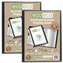eco-eco Eco066x2 Lot de 2 porte-vues avec pochettes en plastique 50% recyclé Noir Format A4