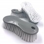 Lot de 3 brosses à récurer en plastique avec poignée facile à prendre en main - Pour nettoyer et frotter le sol de la cuisine