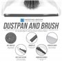 Balai de balayage d'intérieur avec pelle à poussière et brosses assorties, ensemble de nettoyage ménager qui comprend une brosse