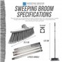 Balai de balayage d'intérieur avec pelle à poussière et brosses assorties, ensemble de nettoyage ménager qui comprend une brosse