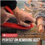 Grande brosse métallique | Brosse métallique robuste pour enlever la rouille, la maçonnerie et le retrait de la peinture | Acier