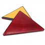 227s - Deux catadioptres triangulaires autocollants - agréé ECE - remorque/caravane - rouge