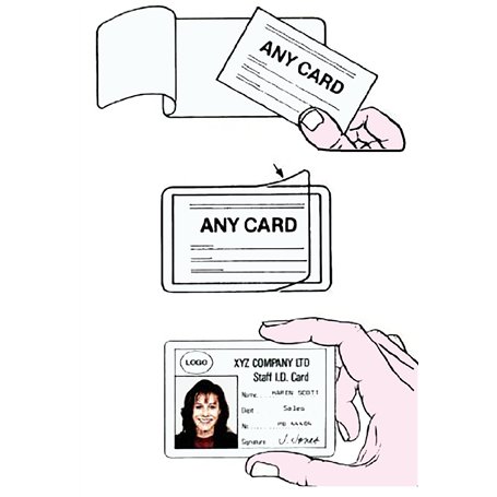 PCL Media ltd® Lot de 5 pochettes de plastification auto-adhésives format carte de crédit 86 x 54 mm