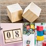 Kurtzy Cube en Bois (120 Pcs) - Petit Cube Bois Brut 2x2x2cm - Bloc Bois Naturel - Cube Bois Bricolage, Apprentissage, Loisirs C