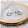Boucles d'oreilles doubles créoles ouvertes en plaqué argent créées avec des cristaux Zircondia®