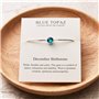 Philip Jones Bracelet de pierre de naissance de décembre (topaze bleue) créé avec des cristaux de Zircondia®