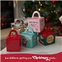 THE TWIDDLERS 30 Boîtes Cadeaux en Carton de Noël avec Poignées pour Bonbons, Biscuits, Gâteaux, Pâtisserie, Petits Jouets (10cm