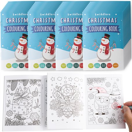 THE TWIDDLERS 36 Mini Livres de Coloriage de Noël