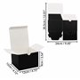 BELLE VOUS Boite Cadeau Noire (Lot de 50) - Boite Papier Kraft Noir 12 x 12 x 9 cm - Boite Carton Noire Emballage Cadeau Facile 