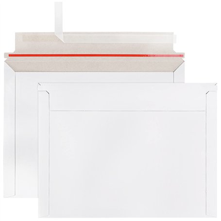 Belle Vous Enveloppes Blanches Rigides Autocollantes (Lot de 25) - 240 x 317 mm