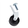 Lot de 4 roulettes pivotantes robustes en plastique rigide avec douilles.