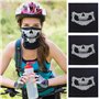 OVISEEN 3 Pièces Masque Cache Cou Moto, Snood Multifonction Anti-UV/Coupe-Vent (Tête de Mort) Élastique & Respirant pour Cyclism