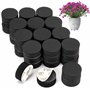 Belle Vous Lot de 40 Pied Pot de Fleur Invisible - Pied Caoutchouc Noir pour Plantes - Tampon Antidérapant Auto-Adhésif pour Pot