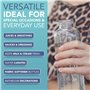 HEFTMAN Lot de 6 Bouteille Verre 1L - Bouteille en Verre 1 Litre avec Couvercles Hermétiques et Brosse de Nettoyage - Bouteilles