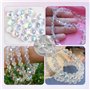 Lot de 110 grandes perles en verre de cristal pour la fabrication de bijoux, couleur AB brillante - 10 mm - Rondelles d'espaceme