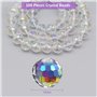 Lot de 110 grandes perles en verre de cristal pour la fabrication de bijoux, couleur AB brillante - 10 mm - Rondelles d'espaceme
