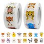 2 Rouleaux Stickers Animaux Ronds