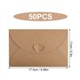 Anseom 50Pcs Enveloppes en Papier Kraft Enveloppe Cadeau Enveloppe de Carte Cadeau avec Coeur Fermoir 17.5X11cm Mini Enveloppe,