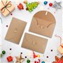Anseom 50Pcs Enveloppes en Papier Kraft Enveloppe Cadeau Enveloppe de Carte Cadeau avec Coeur Fermoir 17.5X11cm Mini Enveloppe,