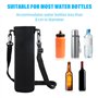 Anseom 2 Pièces Sac de Bouteille d'eau, 8 × 25CM 1500ML Grand Porte-Bouteille Thermos Pochette Bouteille avec Bandoulière Réglab