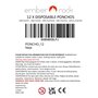Ember Rock Ponchos de Pluie Imperméables Jetables, Lot de 12 - Manteaux de Pluie d'Urgence - Capuche, Manches - Hommes, Femmes -