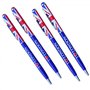 Souvenirs London Pens Lot de 8 stylos Union Jack Bleu I Love London