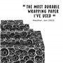 Papier cadeau noir - Papier cadeau tête de mort - 6 feuilles de papier cadeau - Punk Rock Gothique - Pour homme femme - Annivers