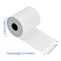 Wisebom Papier Thermique Lot de 12 Bobine Papier Thermique 57mm x 50mm x 19m Bobine Carte Bancaire Thermique Rouleaux pour Termi