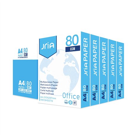 JriA Performer Lot de 2500 feuilles de papier A4 80 g/m² Blanc (5 x 500) Papier multifonction pour imprimante et photocopieur