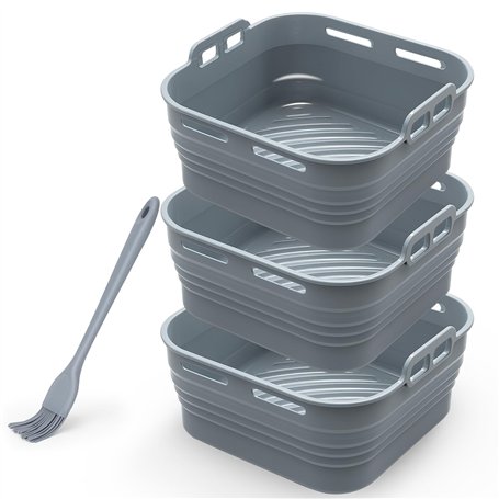 Alyvisun Moule Silicone Air Fryer avec Pinceau à Huile