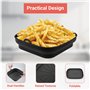 2 Pièces Moule Silicone Air Fryer, Carré Pliable Moule pour Friteuse à Air, Réutilisable Plat Air Fryer Accessoires pour Friteus