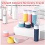 Alyvisun 14 Pièces Flacons de Voyage en Silicone, 100 ml Flacons de Voyage Rechargeables, Pots de Crème de 30 ml avec Dosettes e
