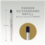 Parker Recharges pour stylo à bille | Pointe moyenne | Lot d'encre Quinkflow bleue et noire