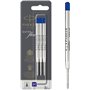 Parker Recharges pour stylo à bille | Pointe moyenne | Lot d'encre Quinkflow bleue et noire
