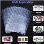 Euqvunn Pochette Carte, 42 Feuilles 756 Pochettes, Pochette Plastique Carte Transparente, Card Sleeves avec Renfort des Bords, C
