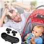 Volumoon Plateau pour Poussette, Porte-gobelet Amovible 3 en 1, Qualité Solide avec 2 Clips Réglables, Support Amovible Multifon