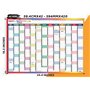 Grand planificateur mural 2025-2026 - Format A2 - Calendrier scolaire annuel - Grand planificateur annuel d'août à août - Année