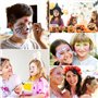 Focenat 15 Couleurs Peinture Corporelle pour Le Visage, Palette Maquillage Enfant, Palette de Maquillage pour Enfants et Adultes