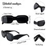 2 Paires Lunettes de Soleil Vintage, Mode Lunette de Soleil Femme Écran Solaire UV400 et Protection UV Lunettes Lunettes Rectang