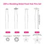 Épingles à Cheveux de Mariage - Set de 20 Pièces avec Perles, Cristaux & Strass - Bijoux Élégants pour Mariée, Demoiselle d'Honn