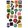 Minecraft Assortiment de 25 autocollants réutilisables en papier
