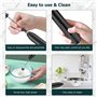 Mousseur à lait électrique USB Rechargeable, 3 Vitesses Petit Mixeur avec 2 têtes Mini Fouet Matcha, Café et Lait, Portable Batt