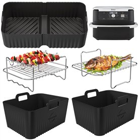 Moule Silicone et Grille Premium 10,4L Ninja AF500EU | 2,5 mm D’épaisseur | Moule Silicone Air fryer | Accessoires Airfryer pour Moule Silicone et Grille Premium 10