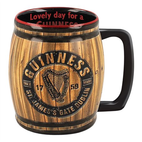 Shamrock Gift Company Guinness Mug effet tonneau 430 ml