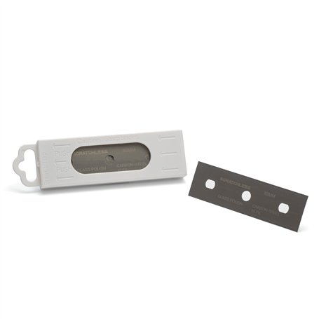 GLASS POLISH Grattoir 75mm Pack de 10 Lames en Acier au Carbone à Double Tranchant