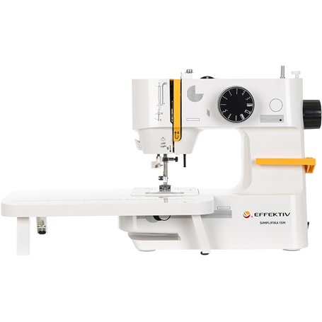 EFFEKTIV - Machine à coudre compacte portable et polyvalente Simplifika 15 m | 15 points fonctionnels | Table d'extension et cou