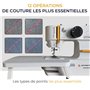 EFFEKTIV - Machine à coudre compacte portable et polyvalente Simplifika 15 m | 15 points fonctionnels | Table d'extension et cou