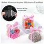 Winter Shore [Lot de 100] 5 cm Petite Boite Transparente Cadeau en Plastique - Boite Macarons Transparent Alimentaire - Boite Tr