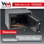 WORKMEN SECURITY Coffre fort électronqiue a code 16L 25x35x25 cm
